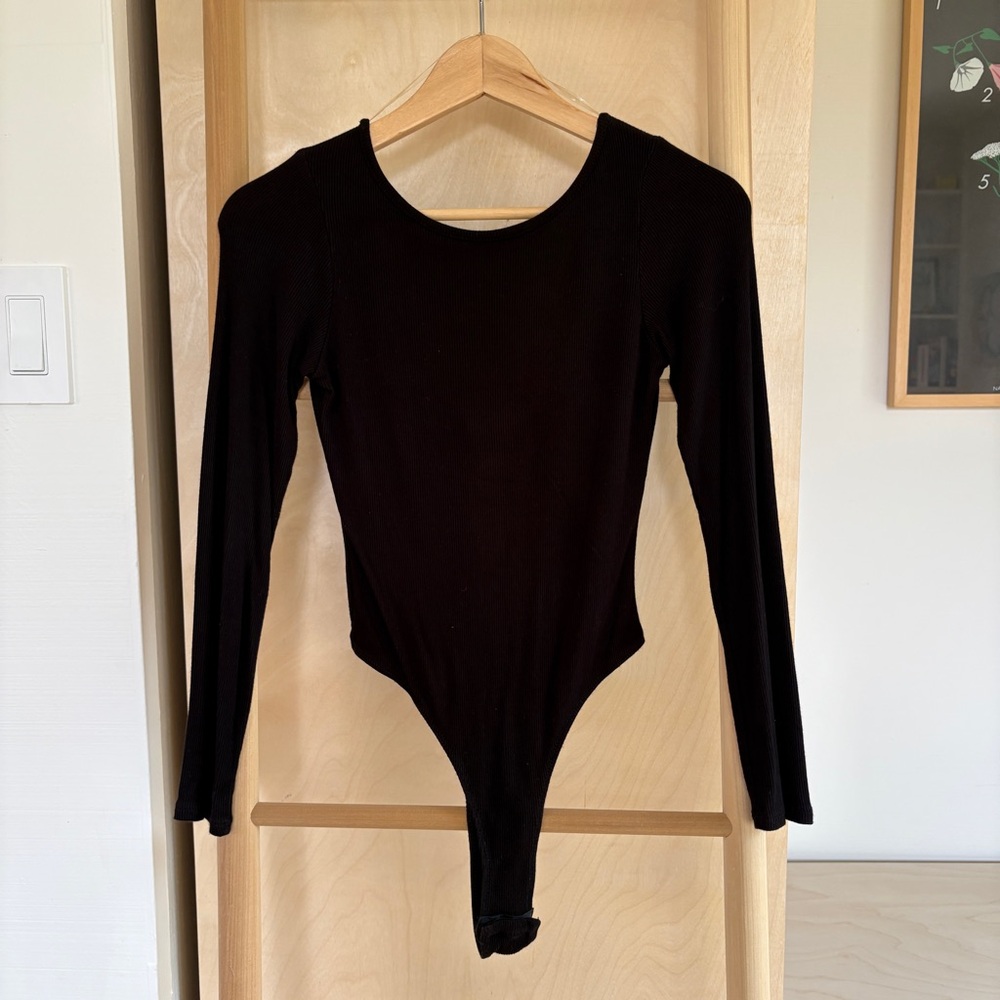 Black Low-Back Bodysuit